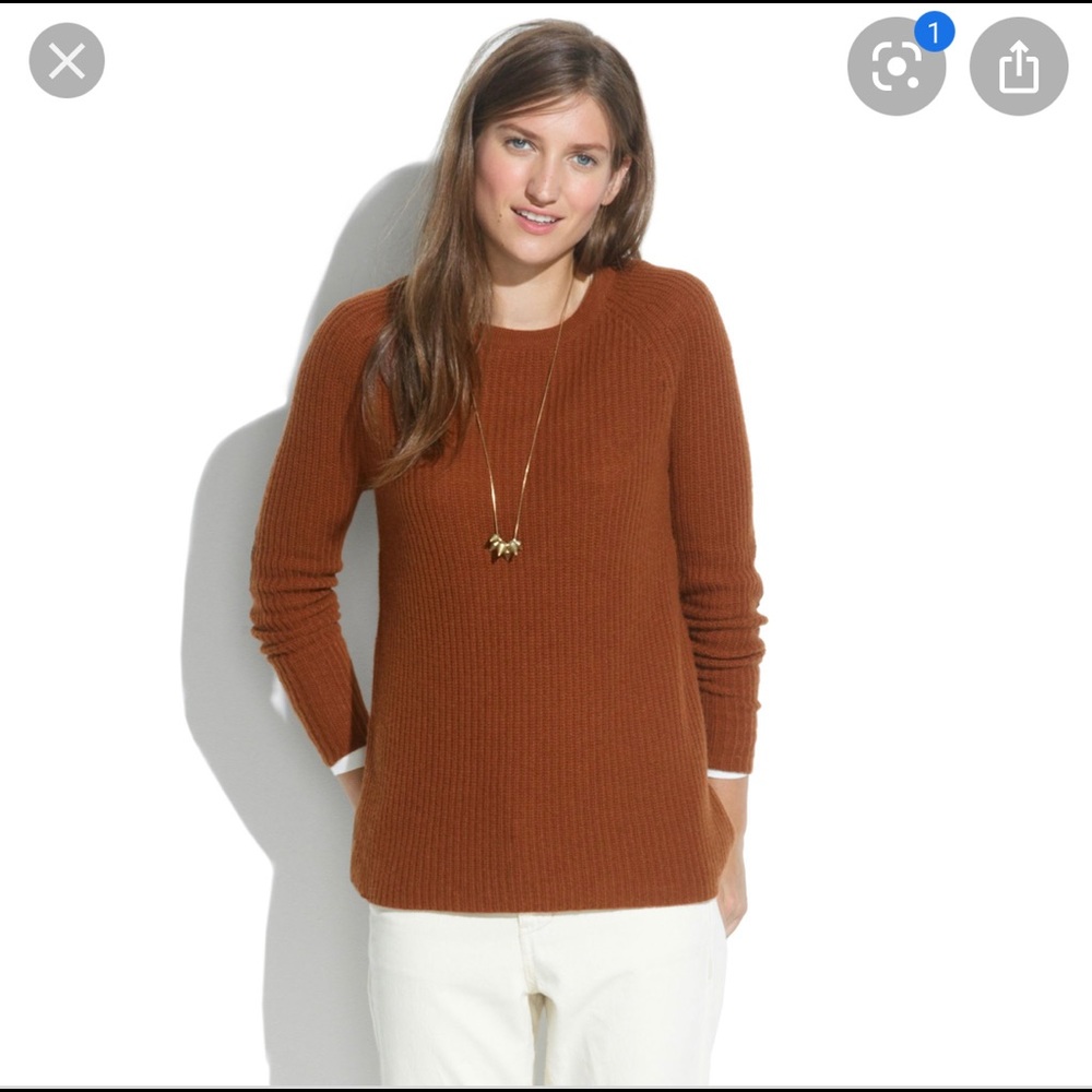 Madewell elbow patch stadium sweater